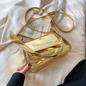 Sac à Main Brillant en Cuir - Élégance Étincelante pour Femme